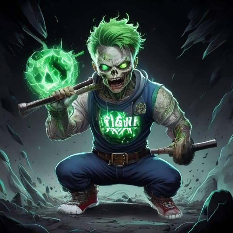 green crystal zombie