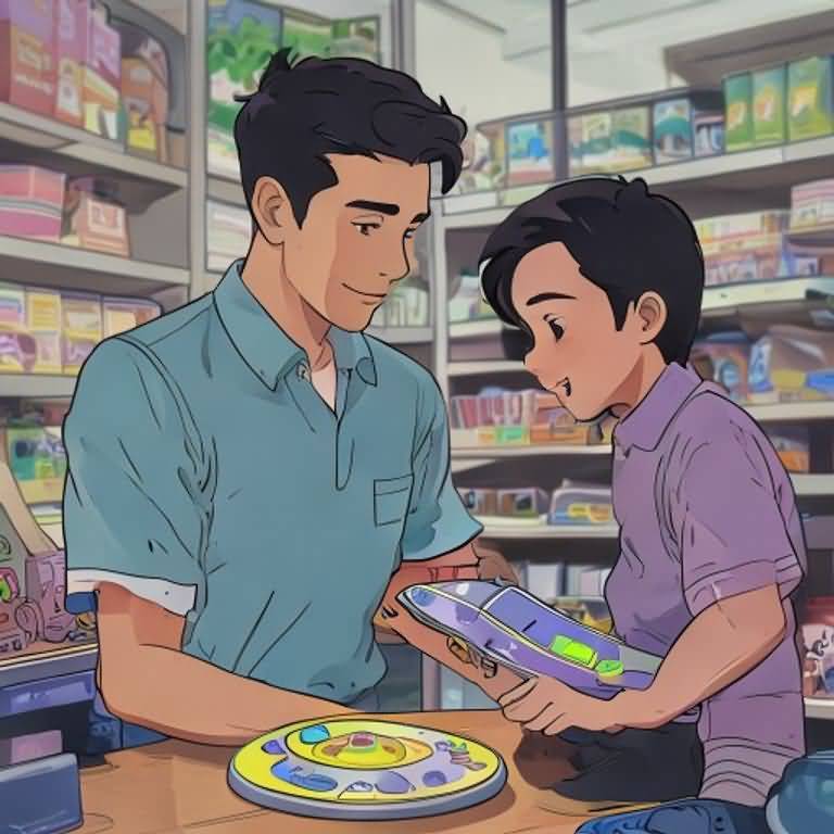 the toy store clerk
