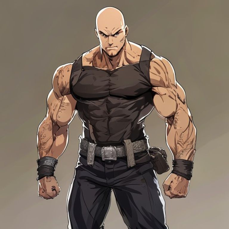 bald strong man