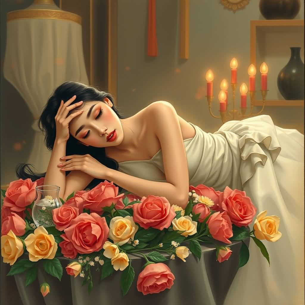 The Woman In The Flowers