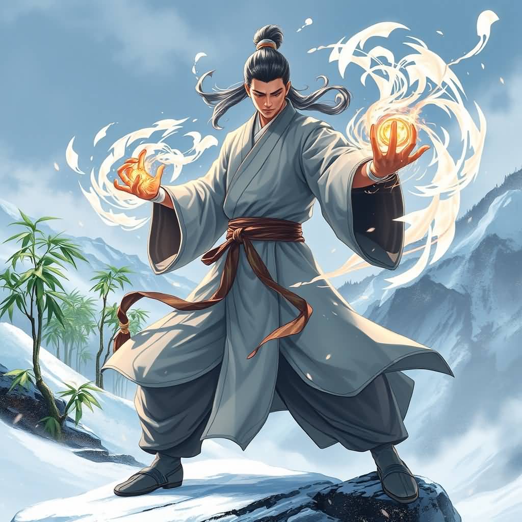 Gray-robed Martial Artist