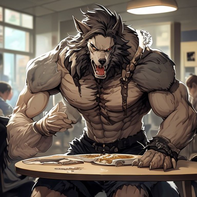 bone-chewing canine beastman