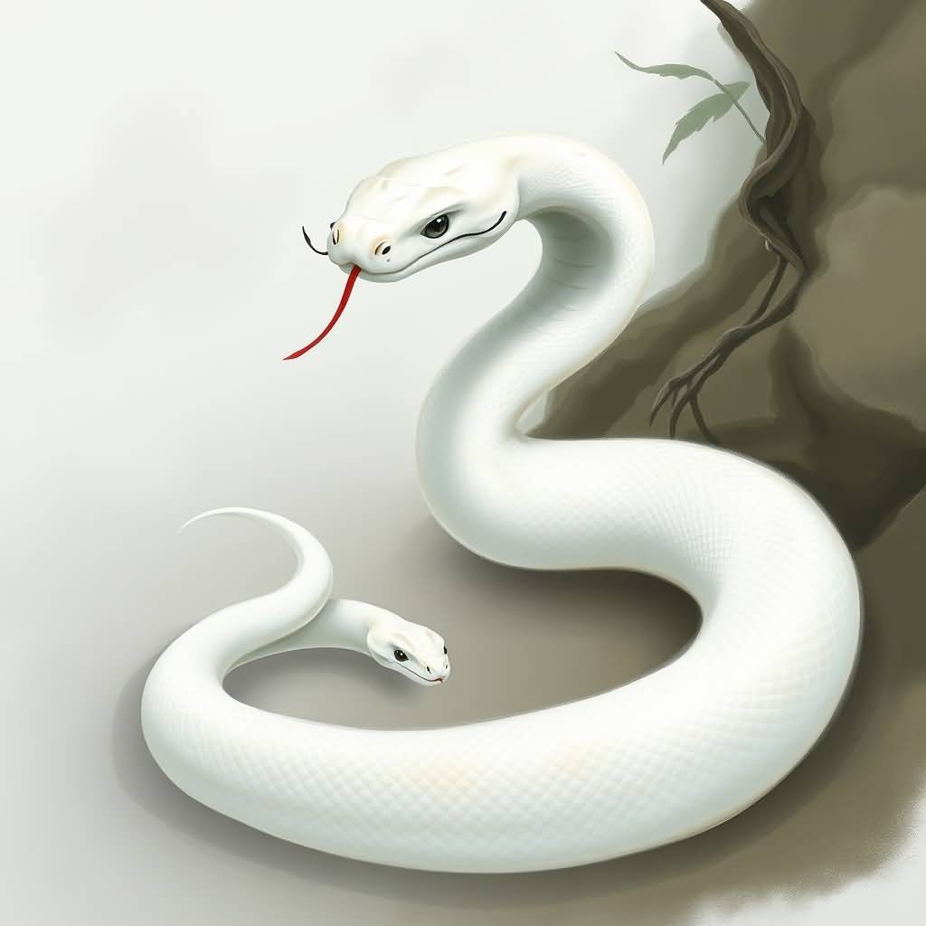 big white snake