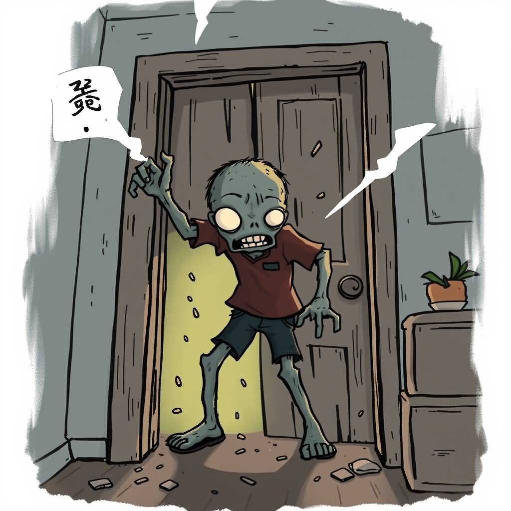 Door-breaking Zombie