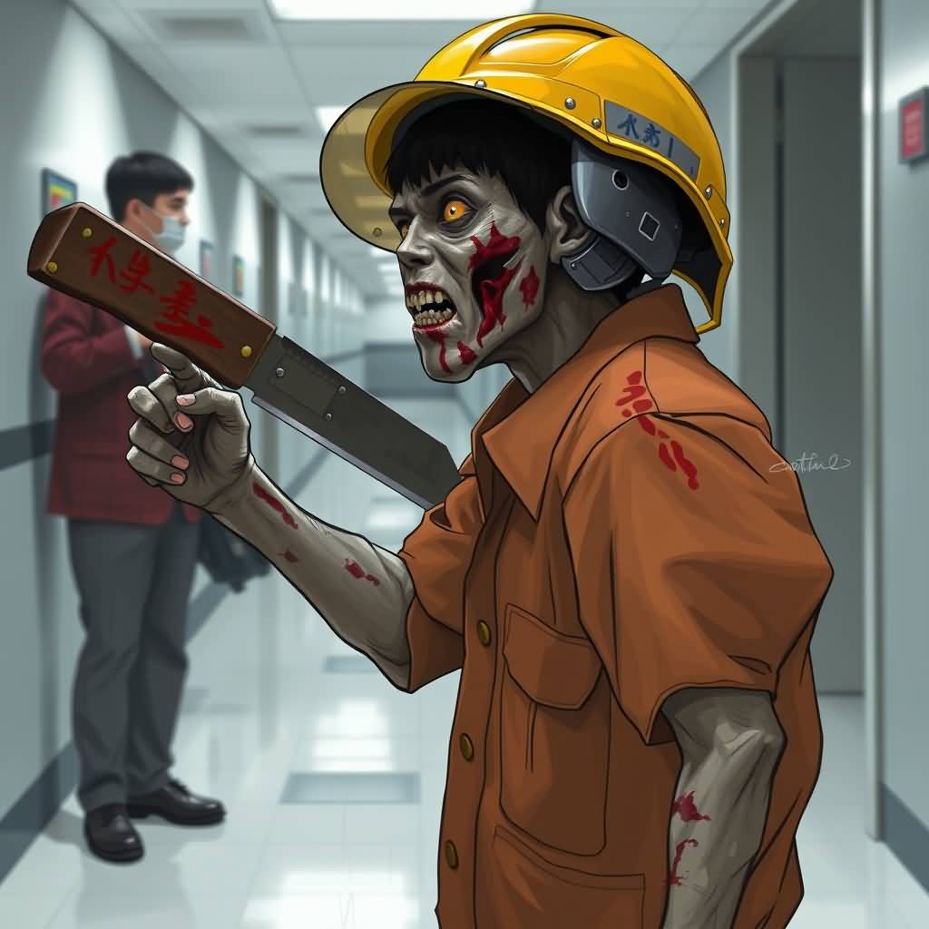 Zombie Without Helmet