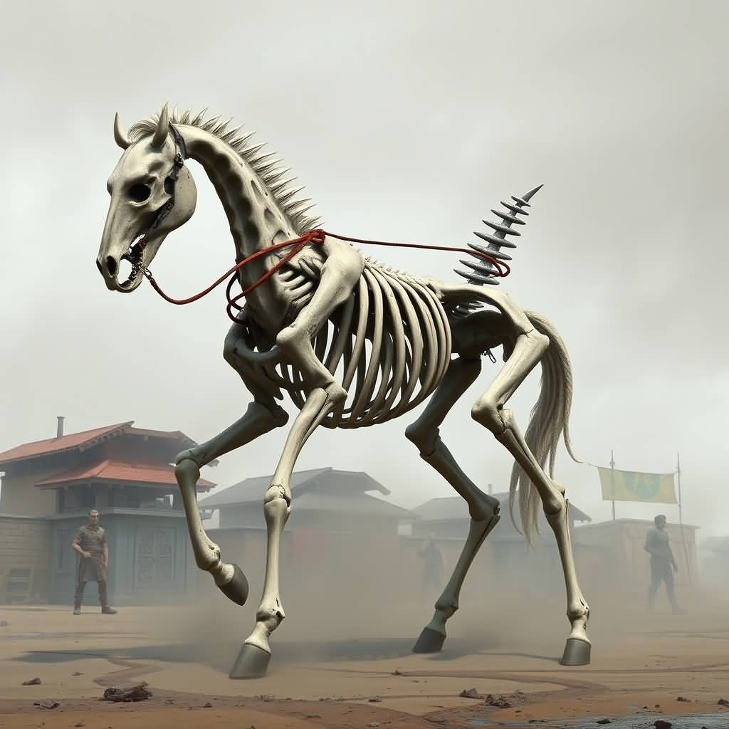 skeleton horse