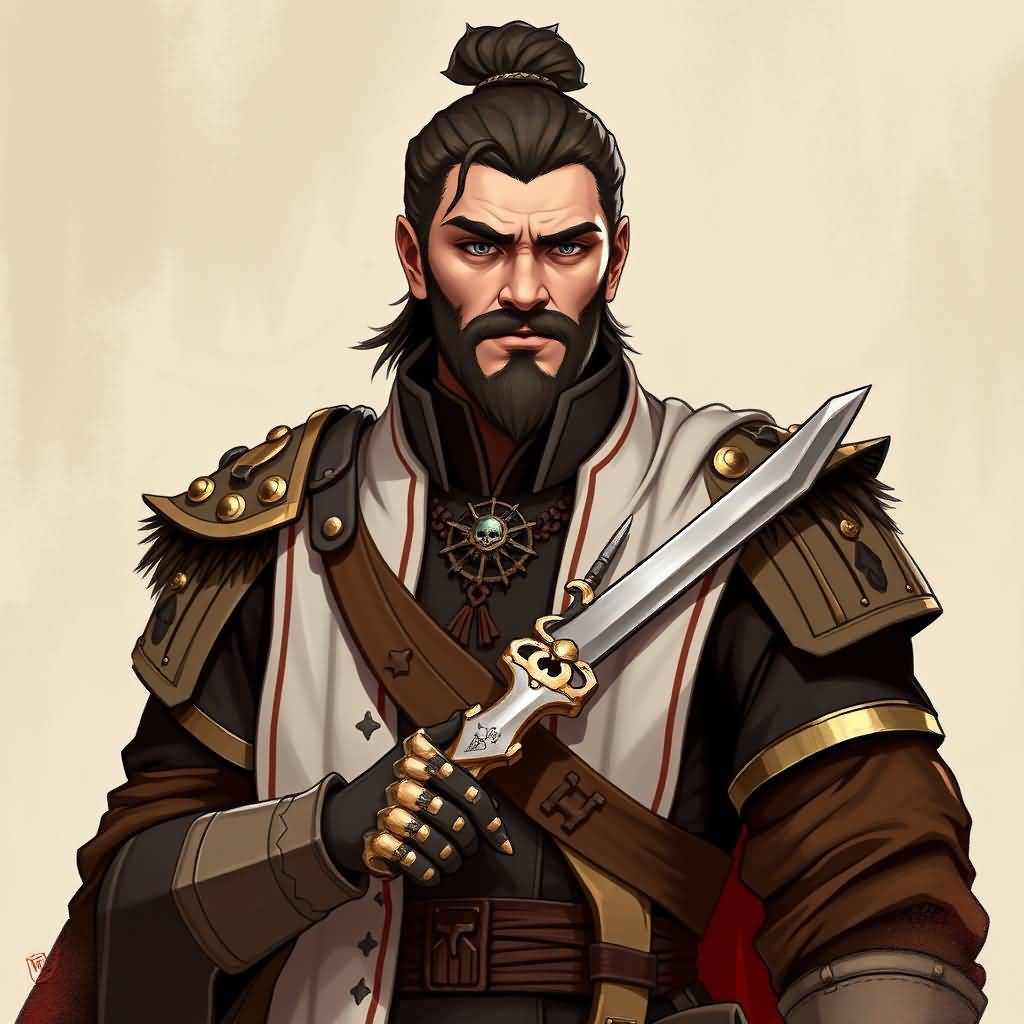 middle-aged commander