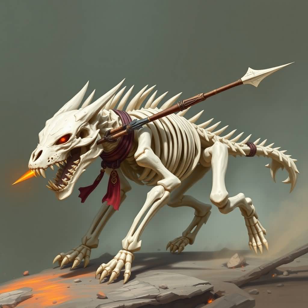 wolf-shaped white bone (second opponent)