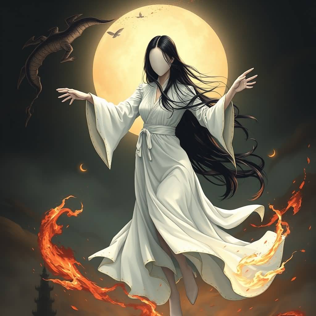 the woman in white (headless)