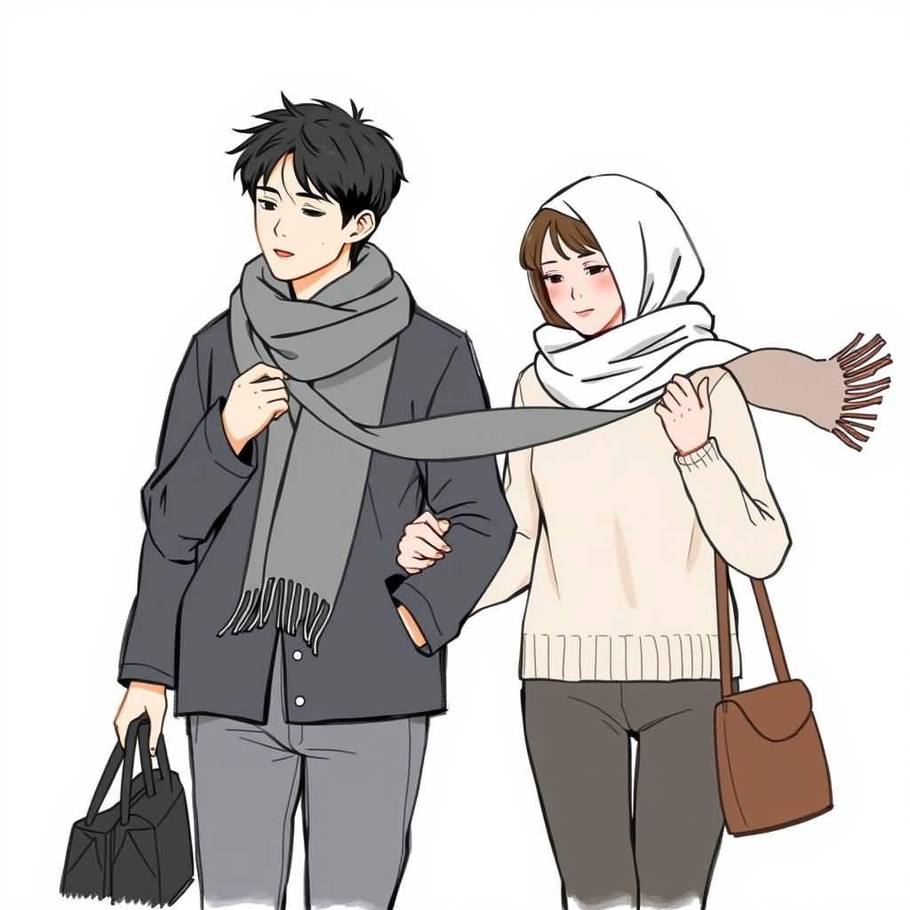 Scarf‑sharing Woman