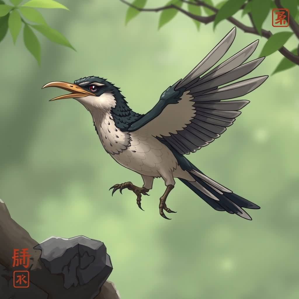 second third-rank snake-catching bird