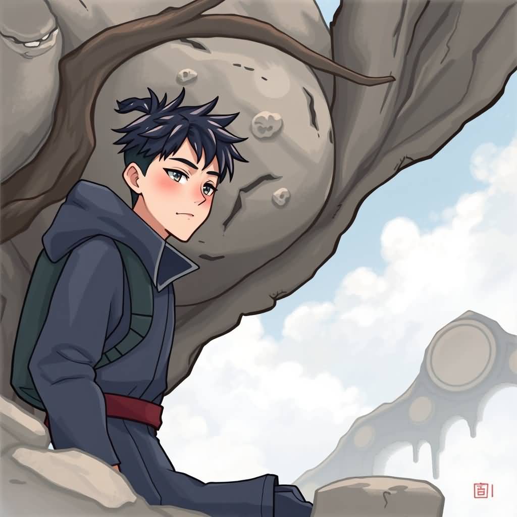 Senior Student At Sky-gazing Cliff