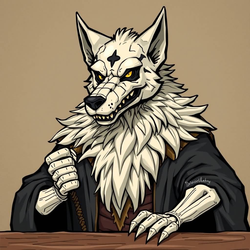 wolf-shaped war bone (judge)
