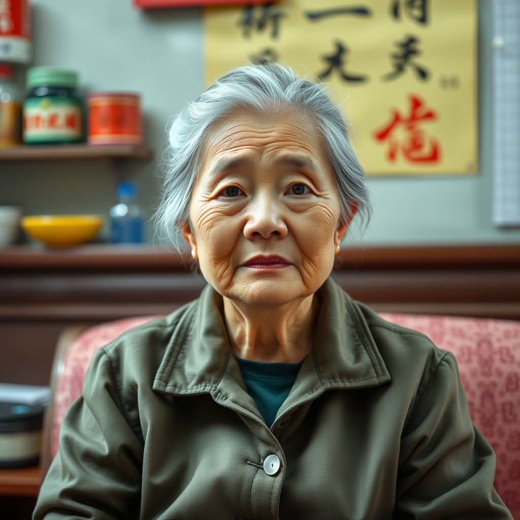 middle‑aged woman patient (auntie)