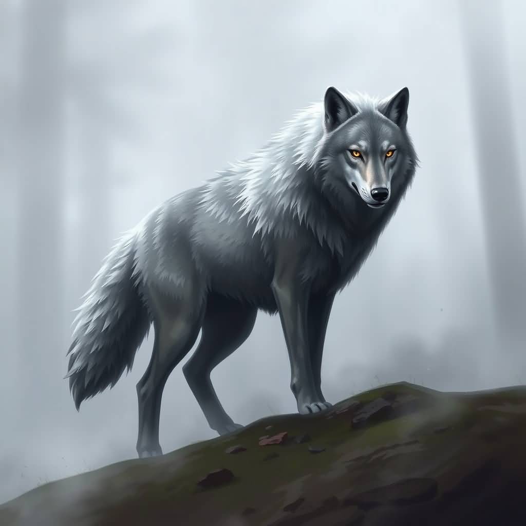 gray wolf (fleeing 1)