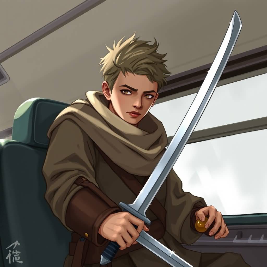 pale young swordsman