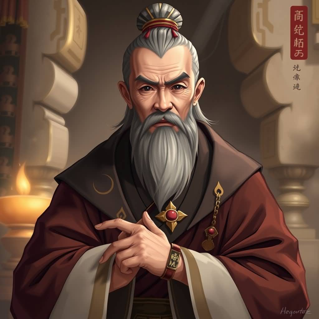 Old Monk In The Temple