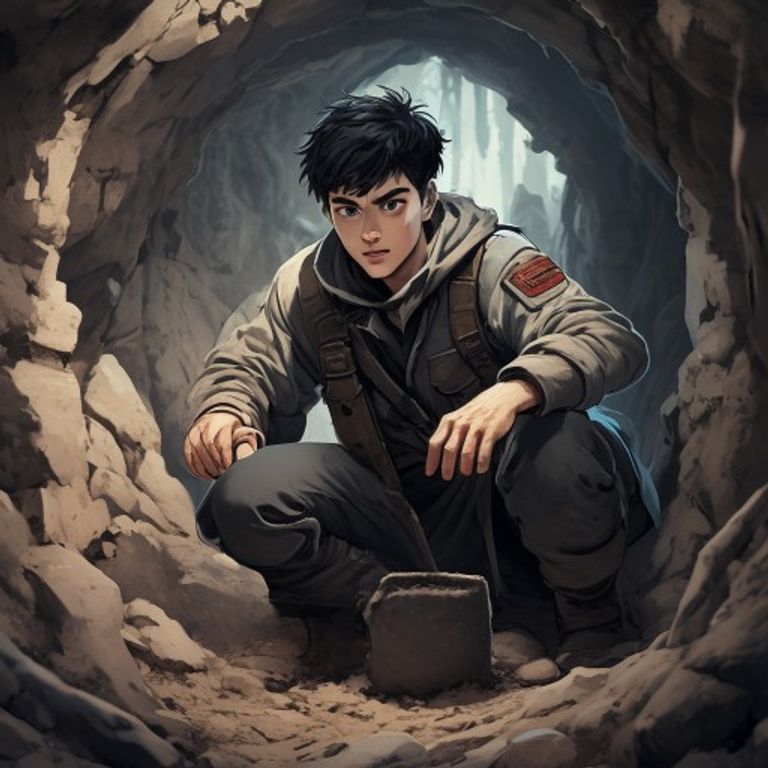 Young Man With Hoe