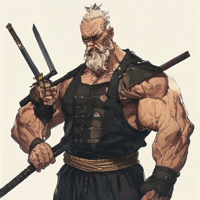 brawny old man
