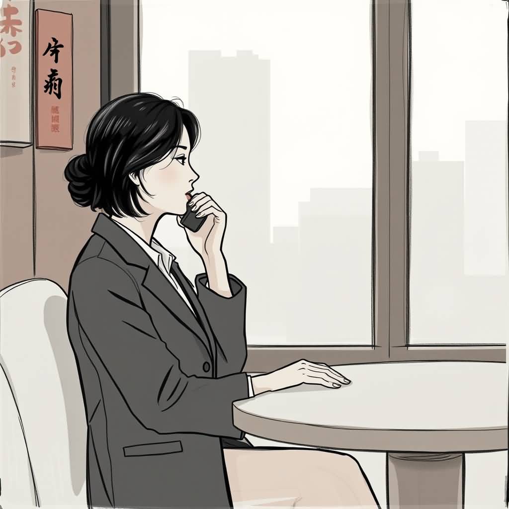 the woman on the phone