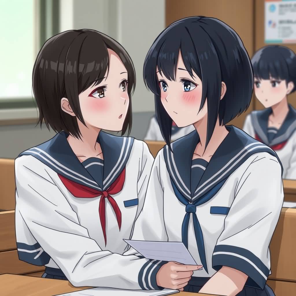 short-haired sailor girl