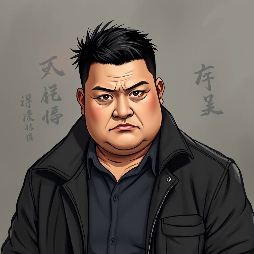 Short-haired Overweight Man