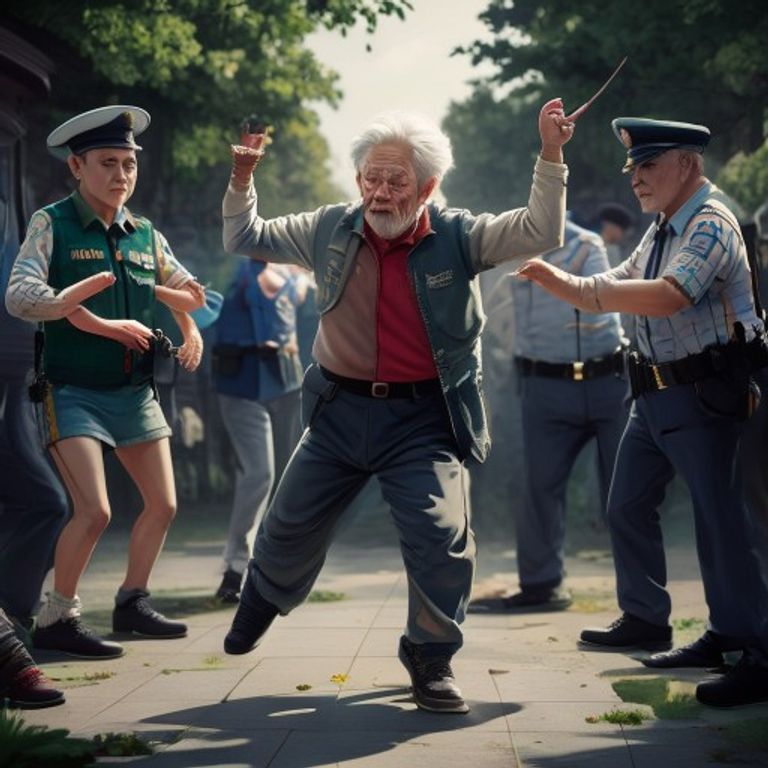 Dancing Elderly Person