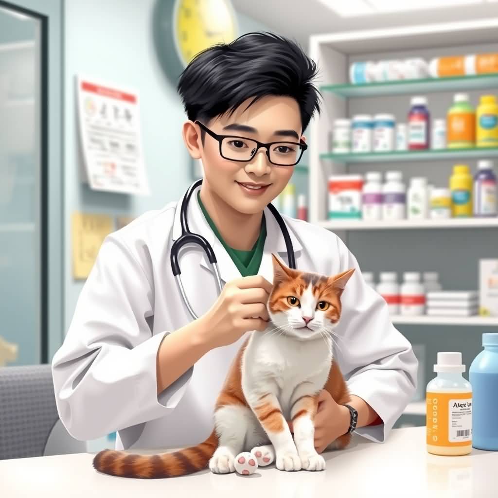 young veterinarian