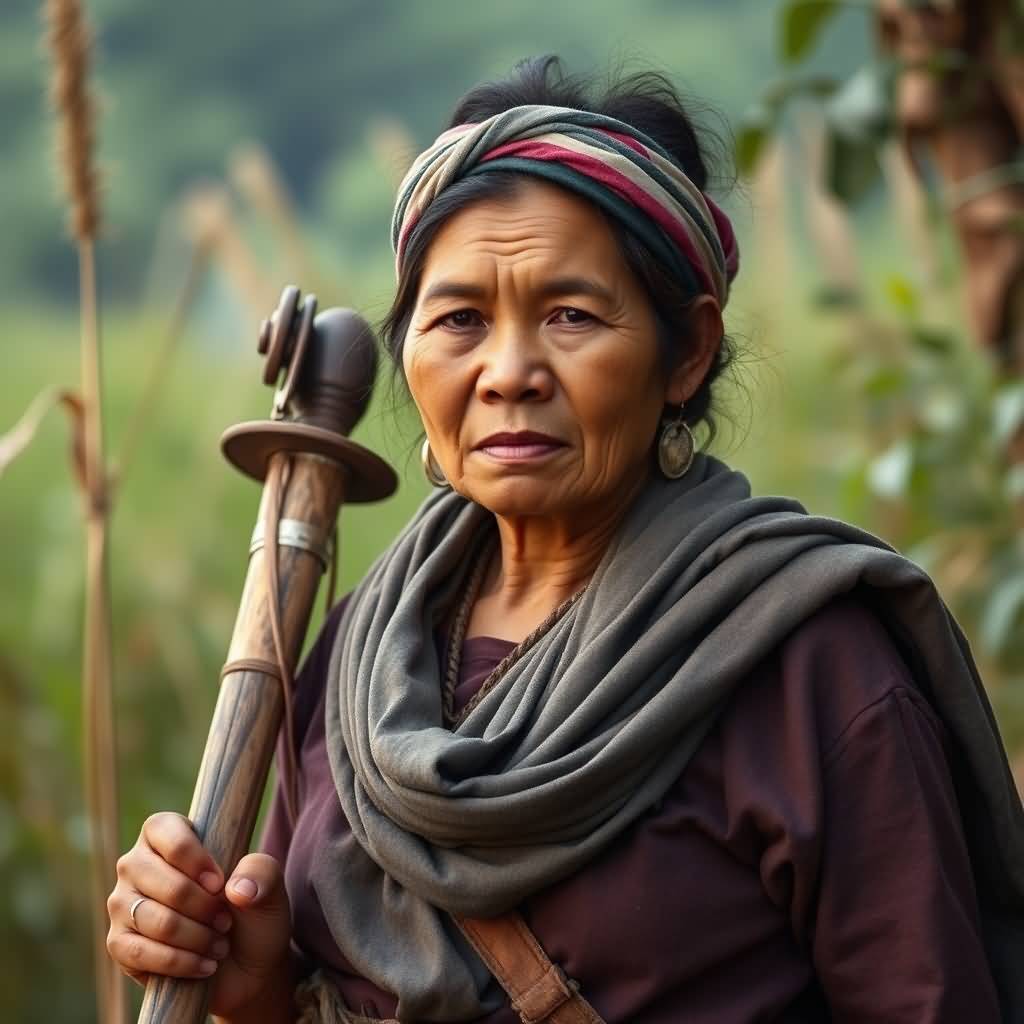 a strong woman of he man village