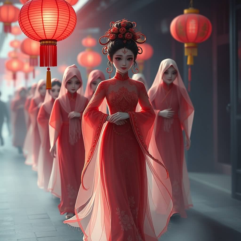 female ghost (complicated hairstyle)