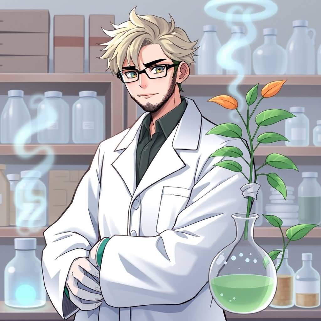white coat researcher