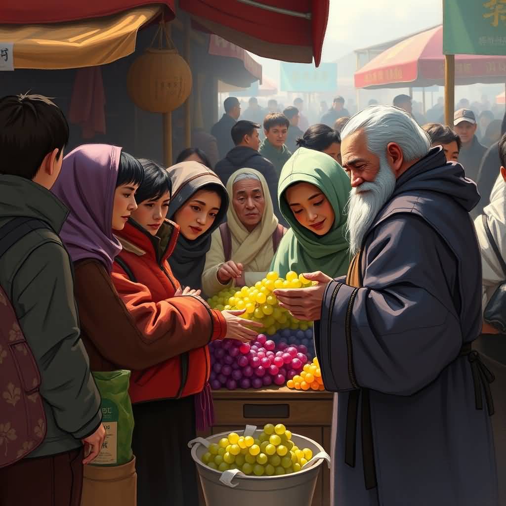 the market crowd