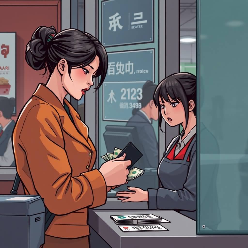 Woman In Exchange Office