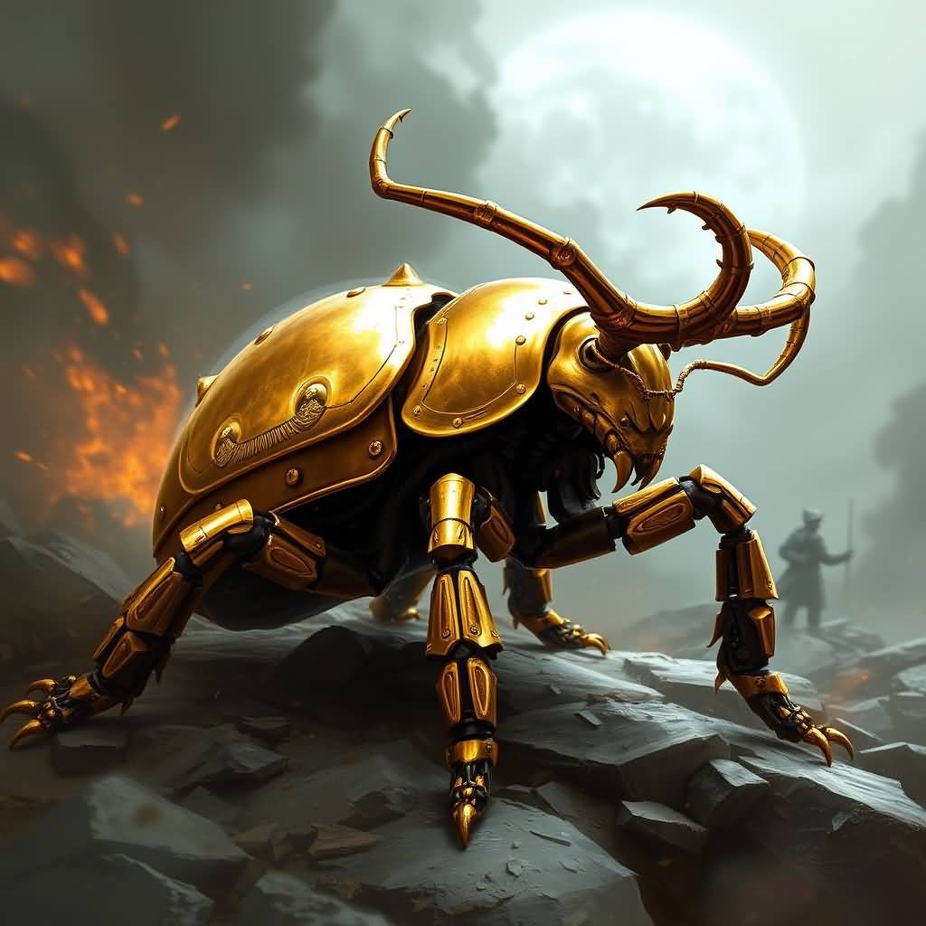 golden armored beetle