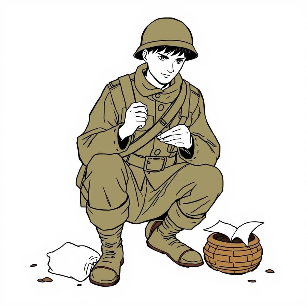 the soldier who offered rations