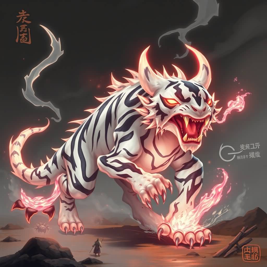 ghost‑faced ghost tiger