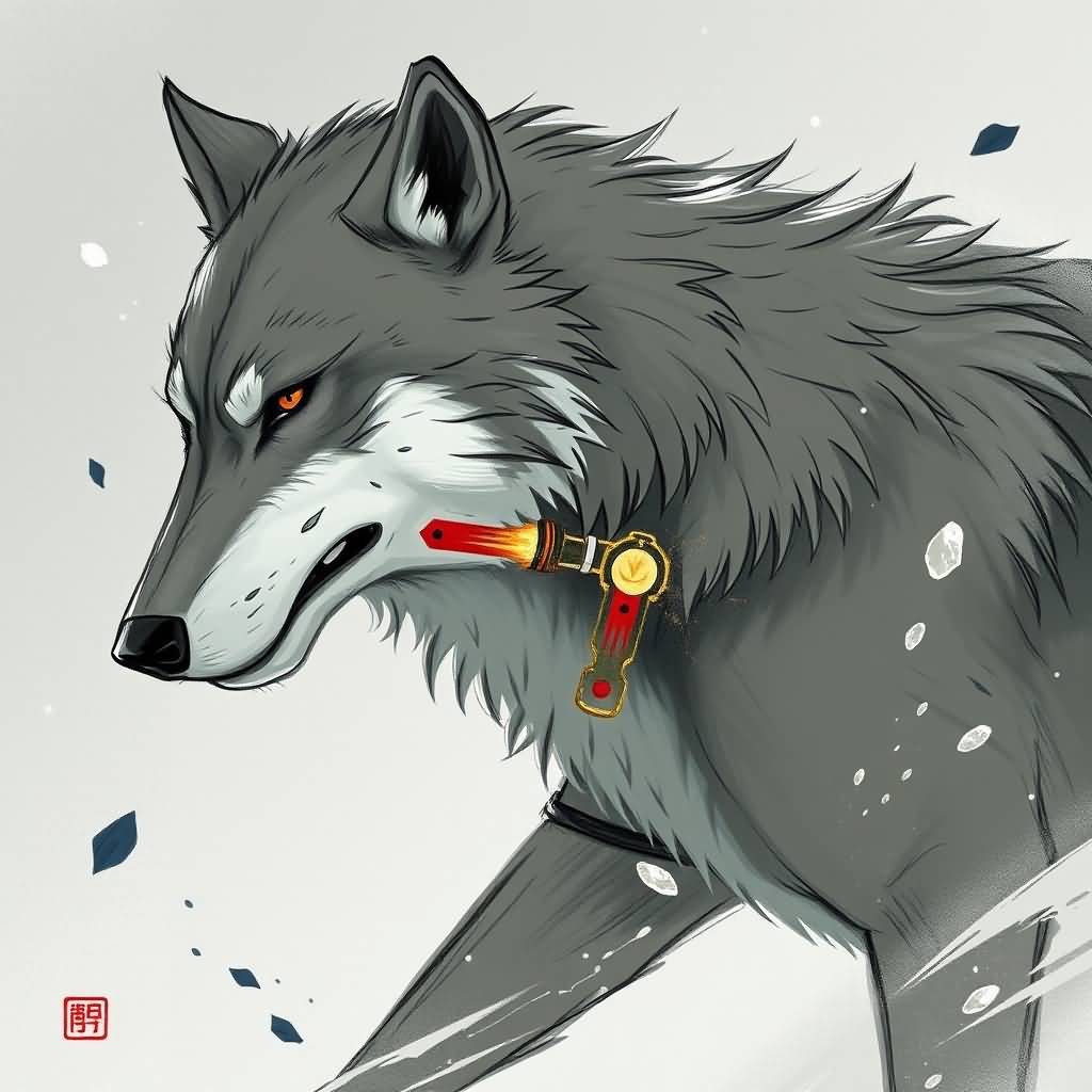 Gray Wolf (shoulder Bitten)