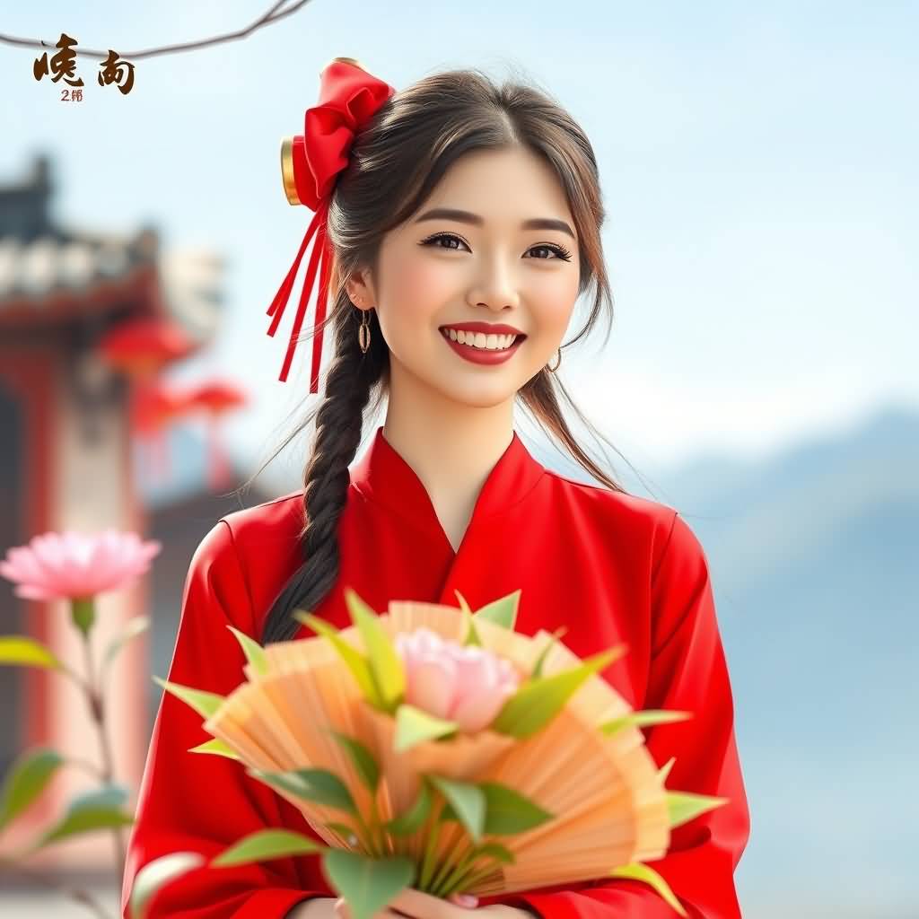 woman in red