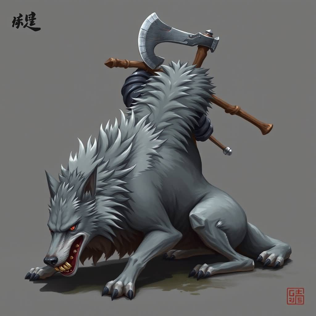 Gray Wolf (spine Broken)