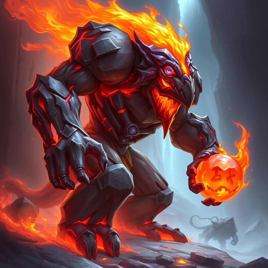 flame poison golem