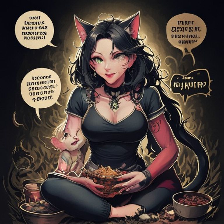 cat demon mother