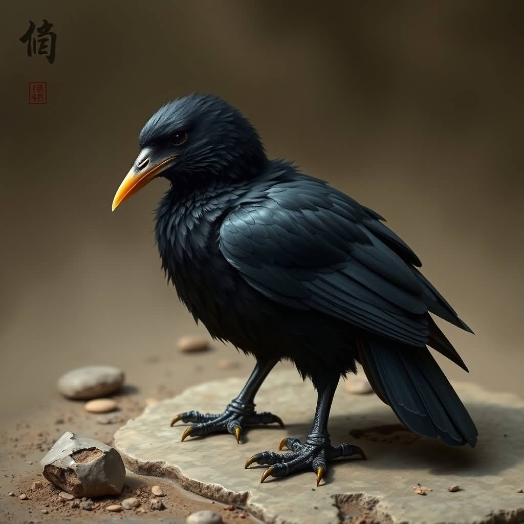Da Hei (three-legged Golden Crow)