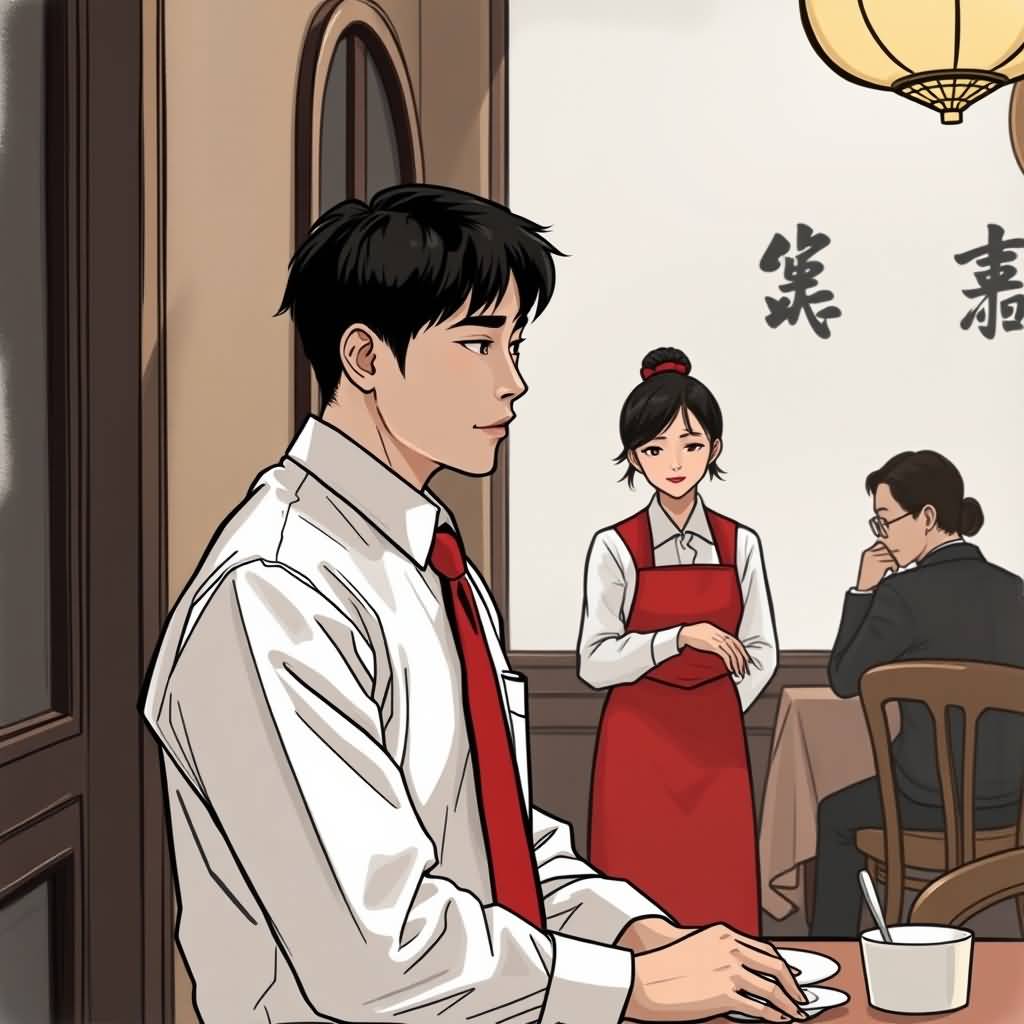 waiter at private kitchen