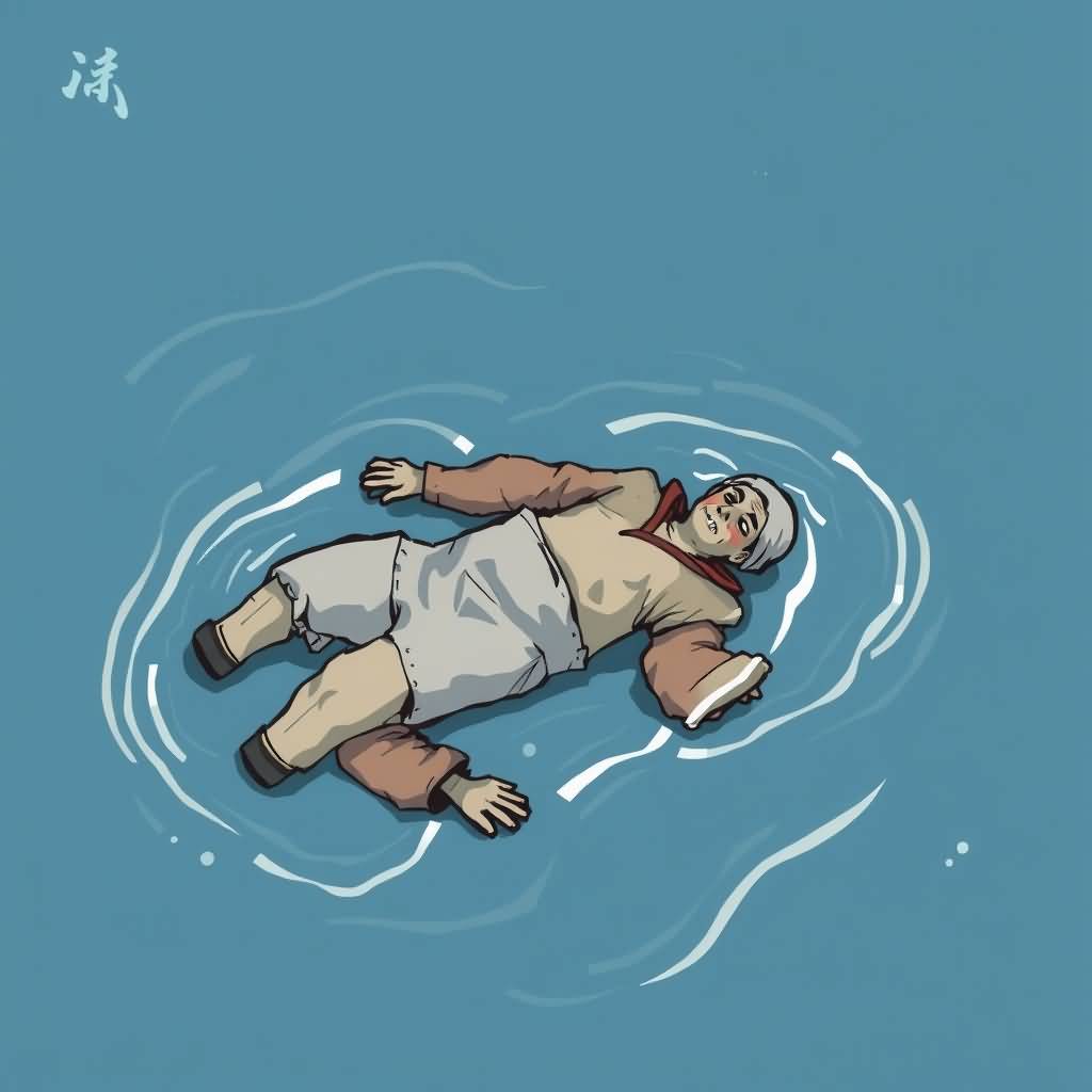 fisherman corpse in sea