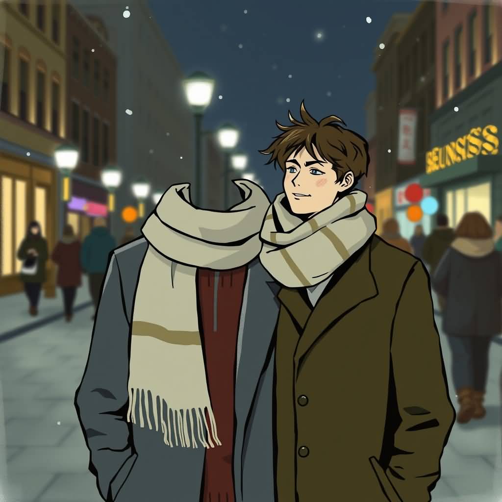 Scarf‑sharing Man