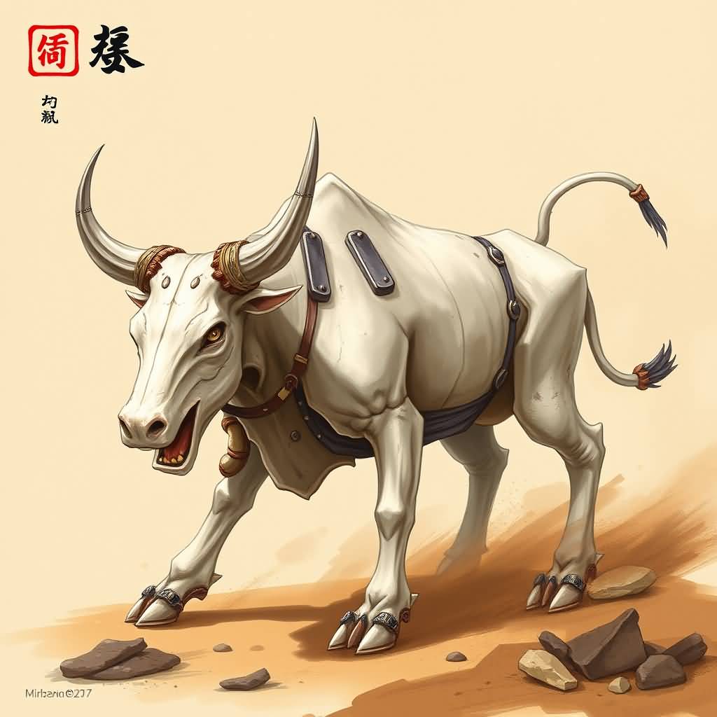 bull-shaped white bone (third opponent)