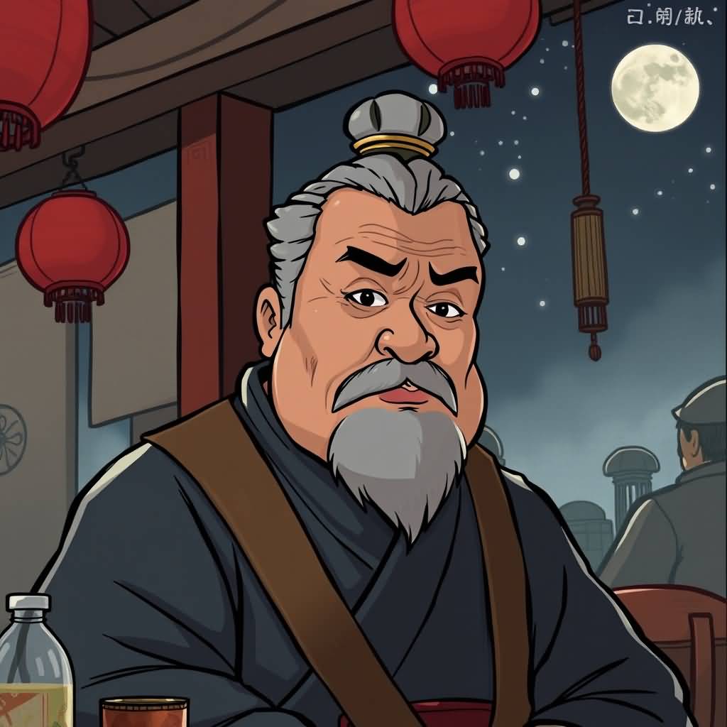 Burly Man With Dark Face