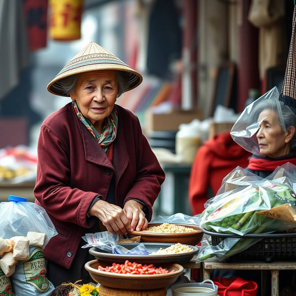 Old Lady At Market