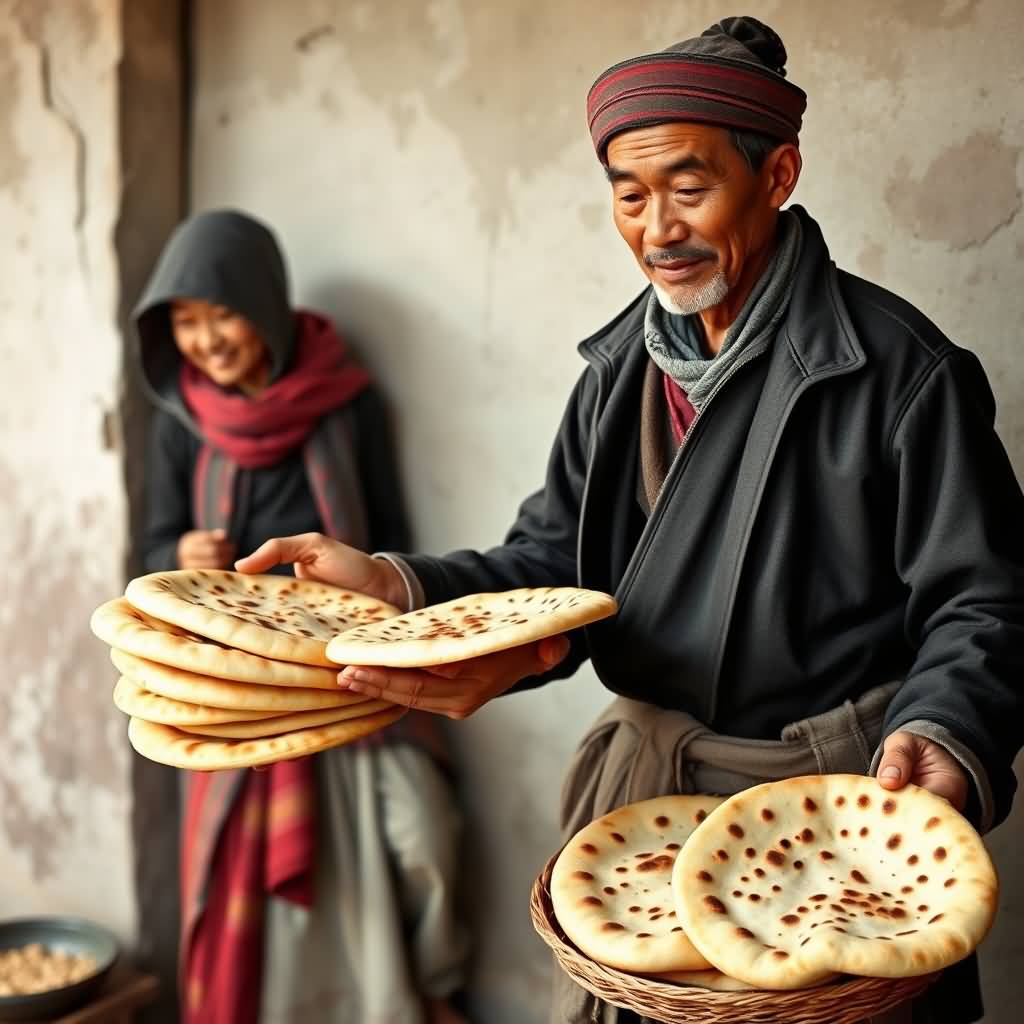 The Flatbread‑giving Villager