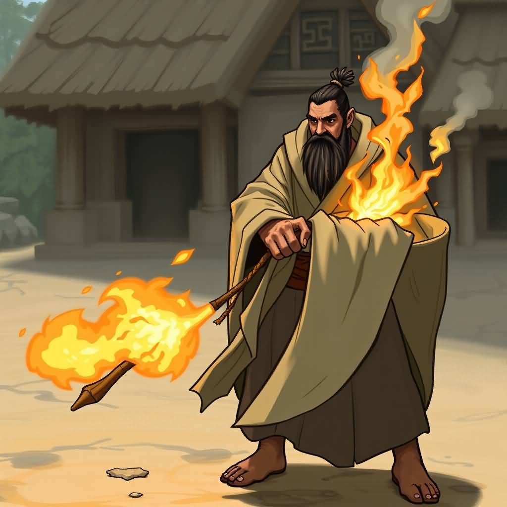 the strong robed person